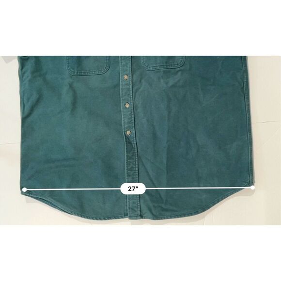 Carhartt SU204 Green Button Up Midweight Vintage Rugged Outdoor Flannel XL Tall - Picture 7 of 11